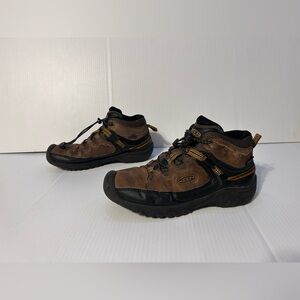 KEEN #1019834 Targhee mid waterproof hiking boots for youth size 3